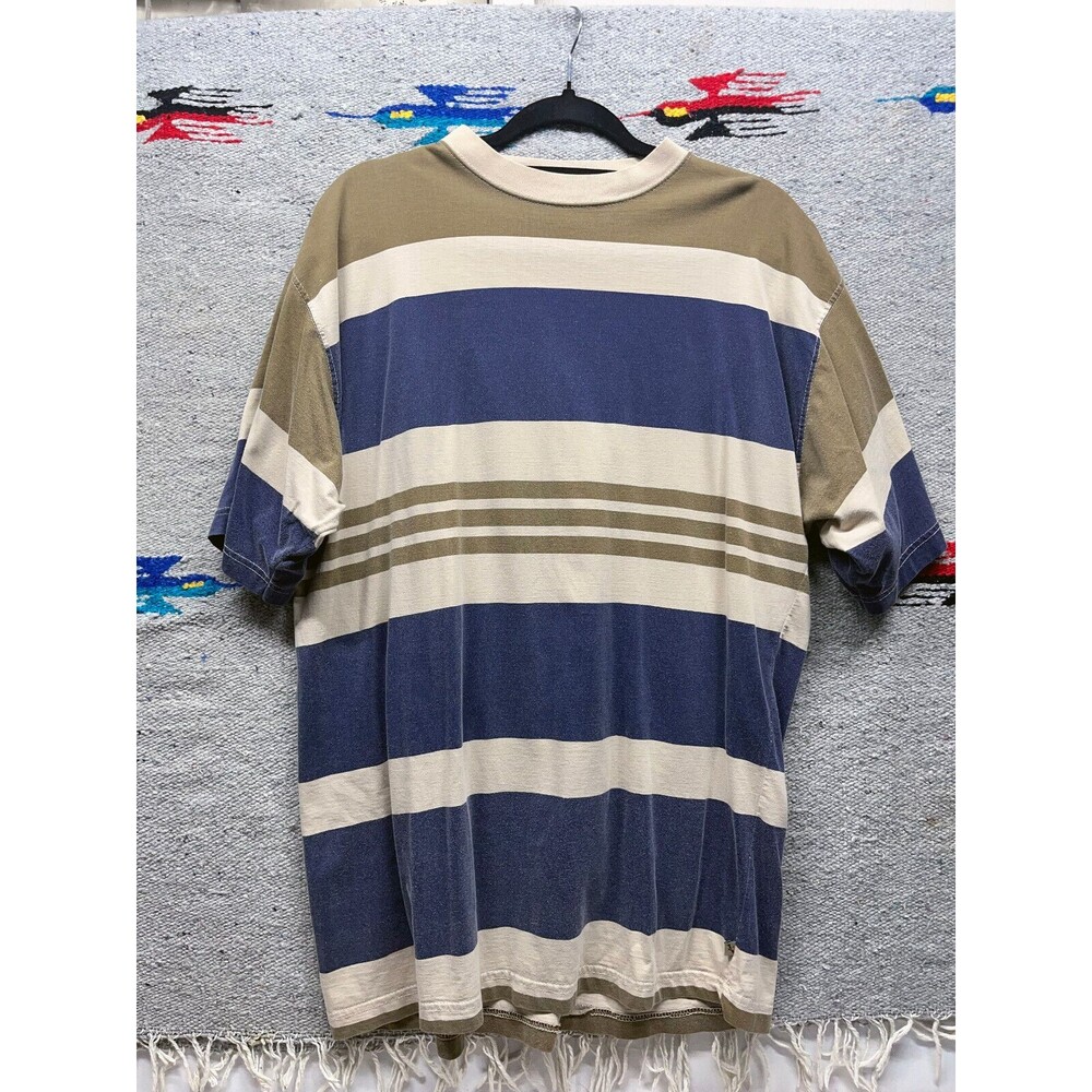 Vintage 80s 90s Striped T Shirt Large Ferruche Casual Basics